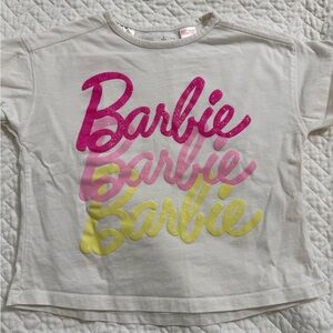 Zara Barbie Kids T-Shirt - Pink, Yellow, and White